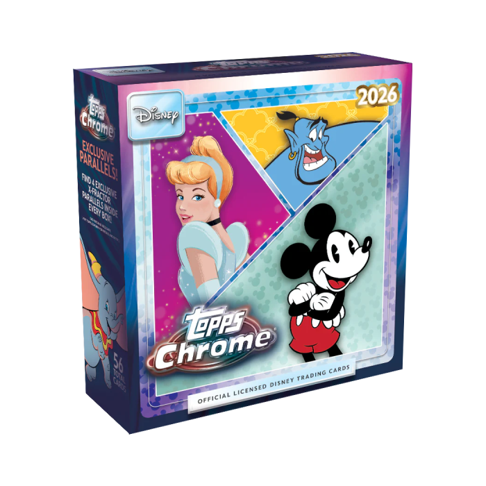 2026 Topps Chrome Disney mega (Forhåndsbestilling)