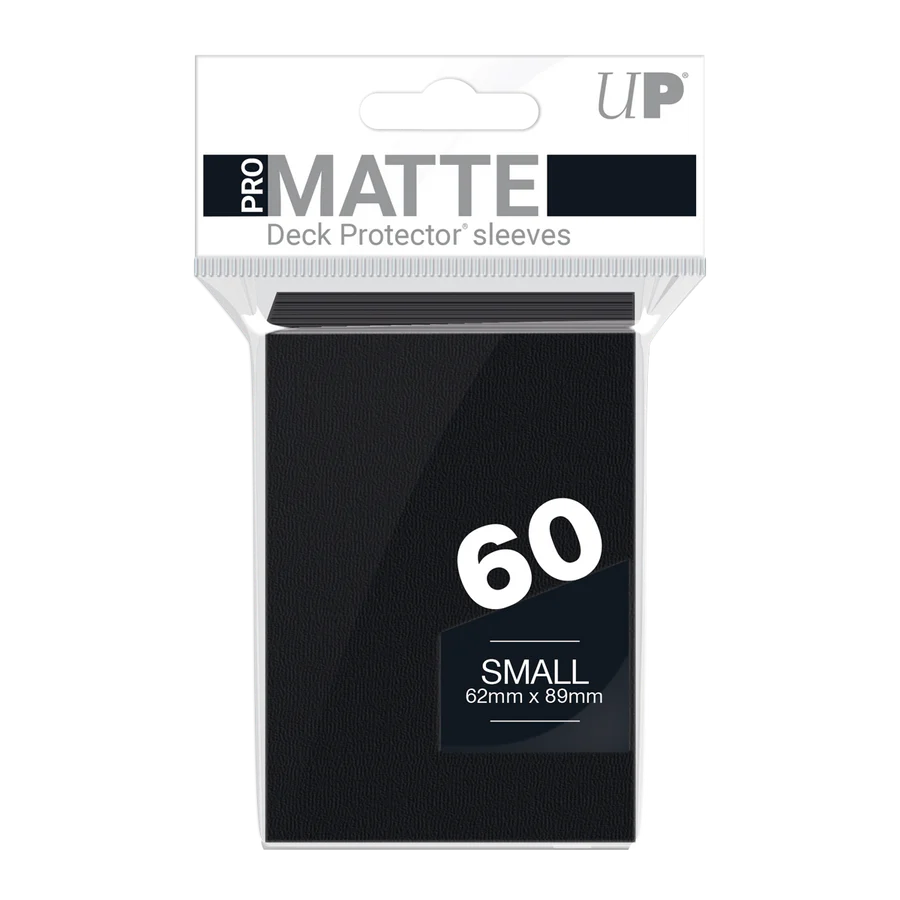 Ultra PRO PRO-Matte Small Sleeves Black (60 Sleeves) – 62 x 89 mm