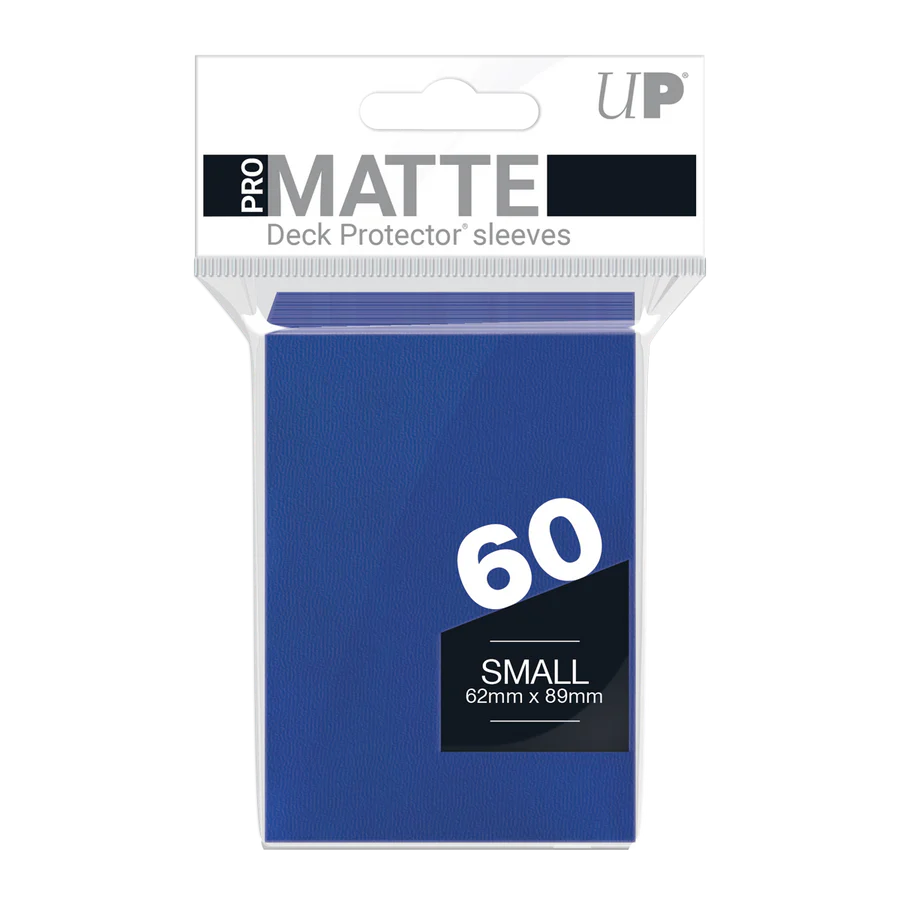 Ultra PRO PRO-Matte Small Sleeves Blue (60 Sleeves) – 62 x 89 mm