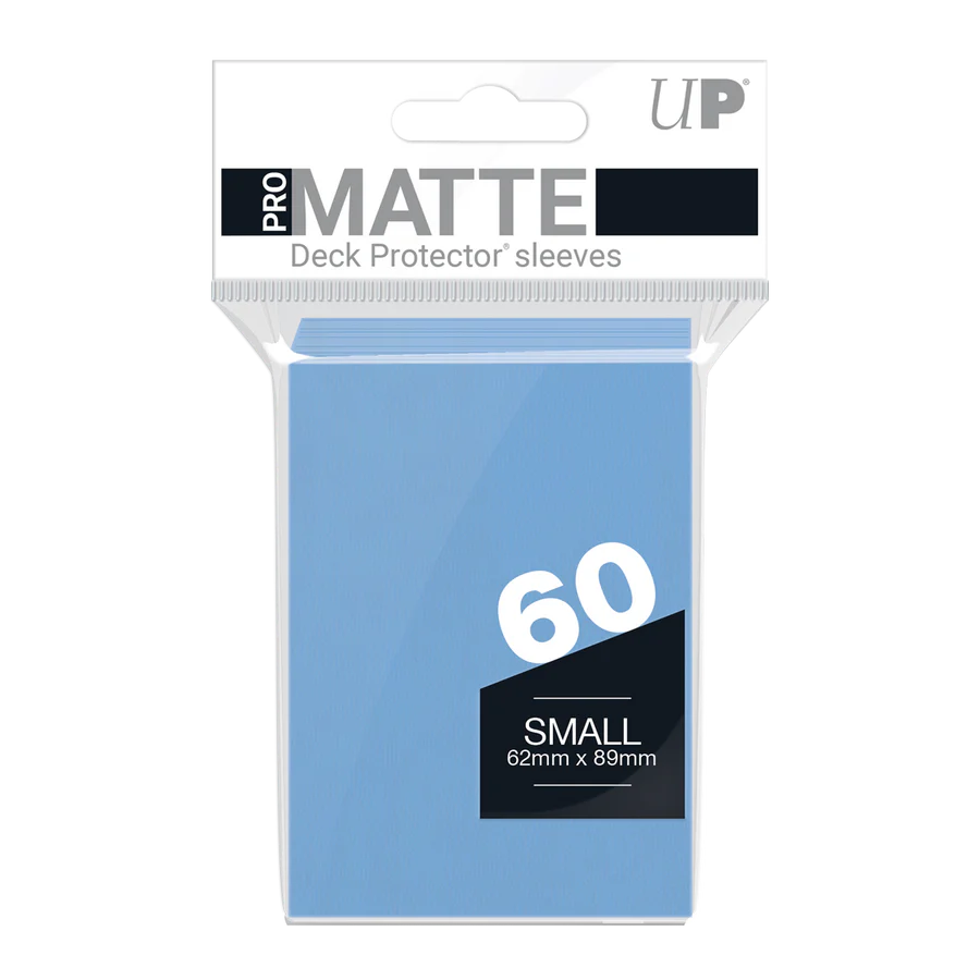 Ultra PRO PRO-Matte Small Sleeves Light Blue (60 Sleeves) – 62 x 89 mm