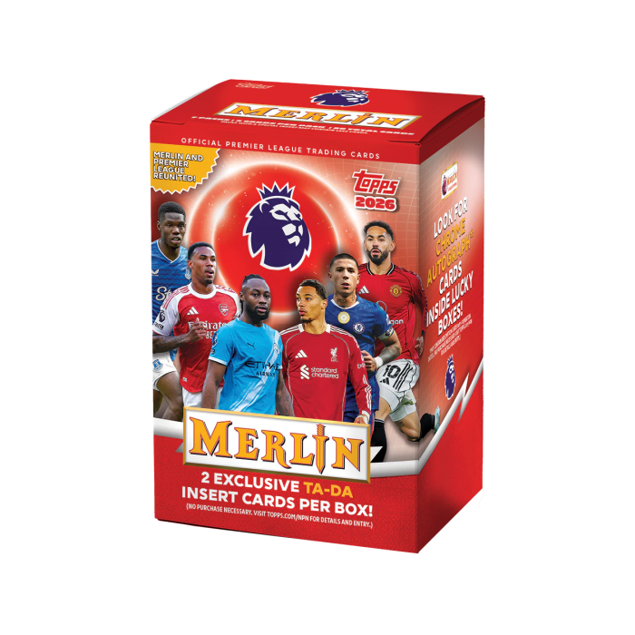 Premier League Merlin 2026 – Blaster Boks (forhåndsbestilling)