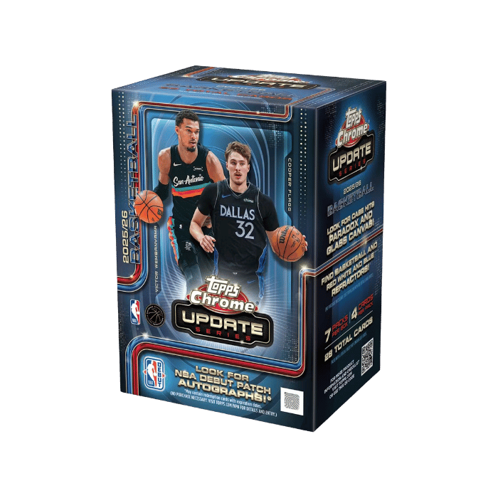 Topps NBA Chrome Updates 25-26 blaster (Forhåndsbestilling)