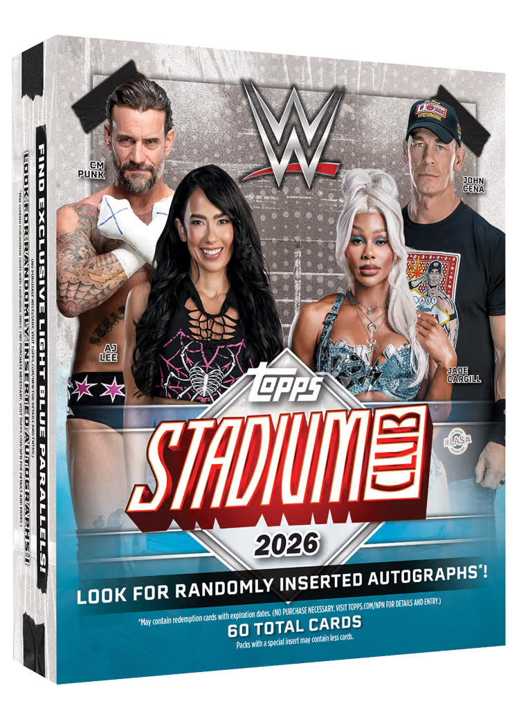 Topps WWE Stadium Club 2026 - Mega Box (Forhåndsbestilling)