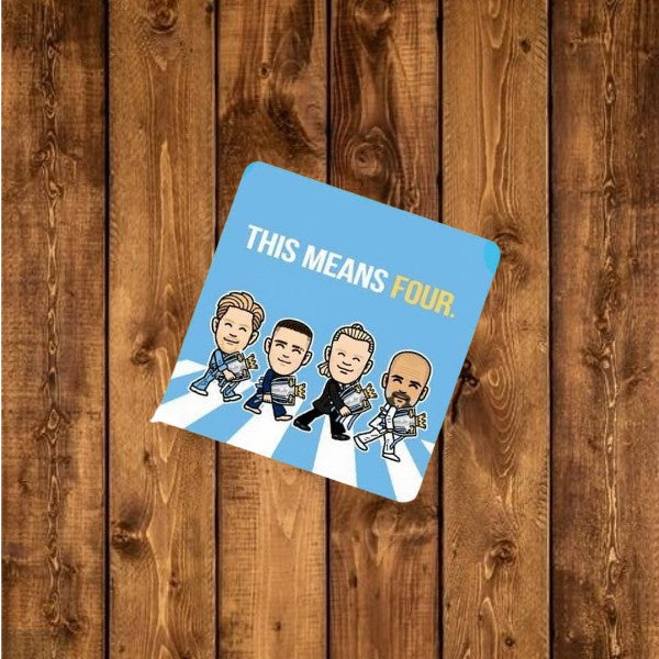 This Means Four Coaster - Manchester City