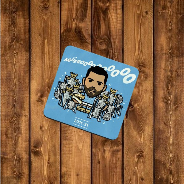 Sergio Aguero Coaster - Manchester City