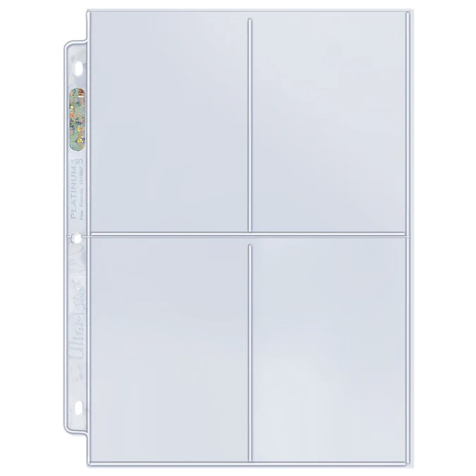 Ultra PRO Platinum Series 4-Pocket Pages (100 stk)