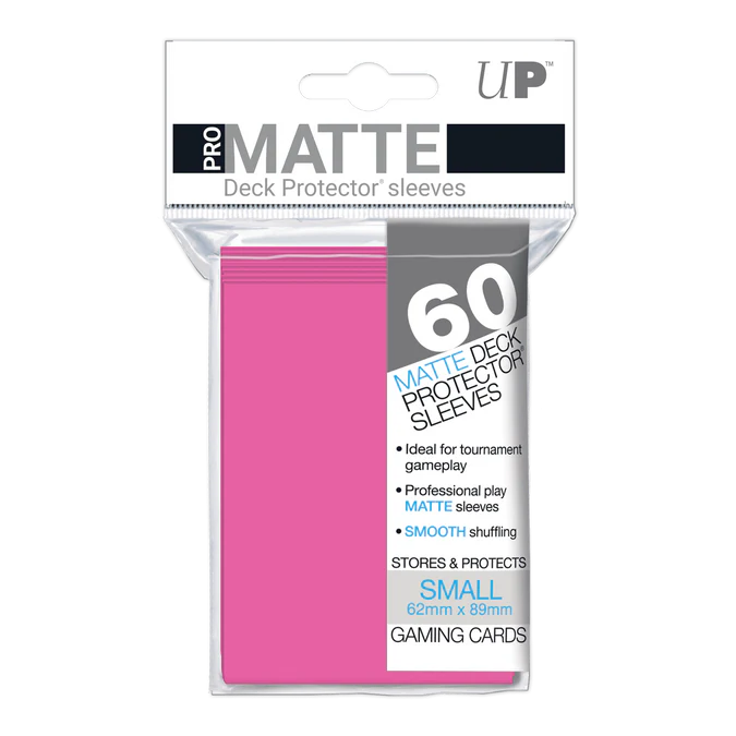 Ultra PRO PRO-Matte Small Sleeves Pink (60 Sleeves) – 62 x 89 mm